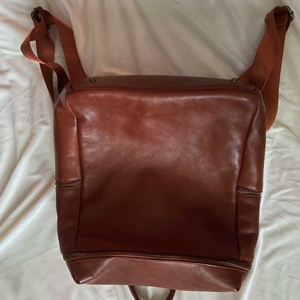 Brown Leather Backpack